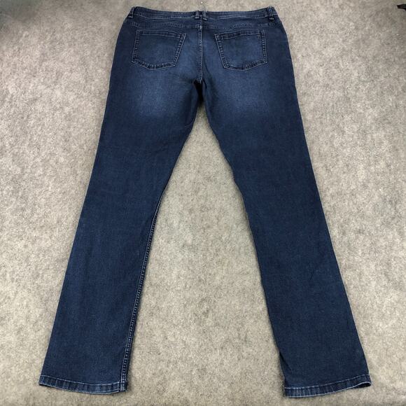 The Perfect Jean NYC Mens 40x38 Blue Slim Fit Dark Wash Mid Rise Stretch Denim - Picture 2 of 11